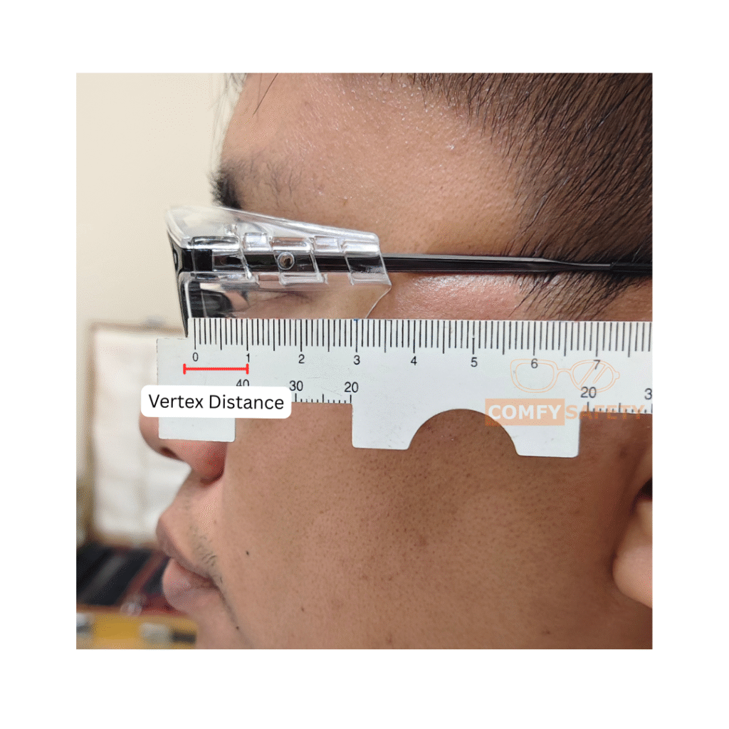 vertex distance safety frame